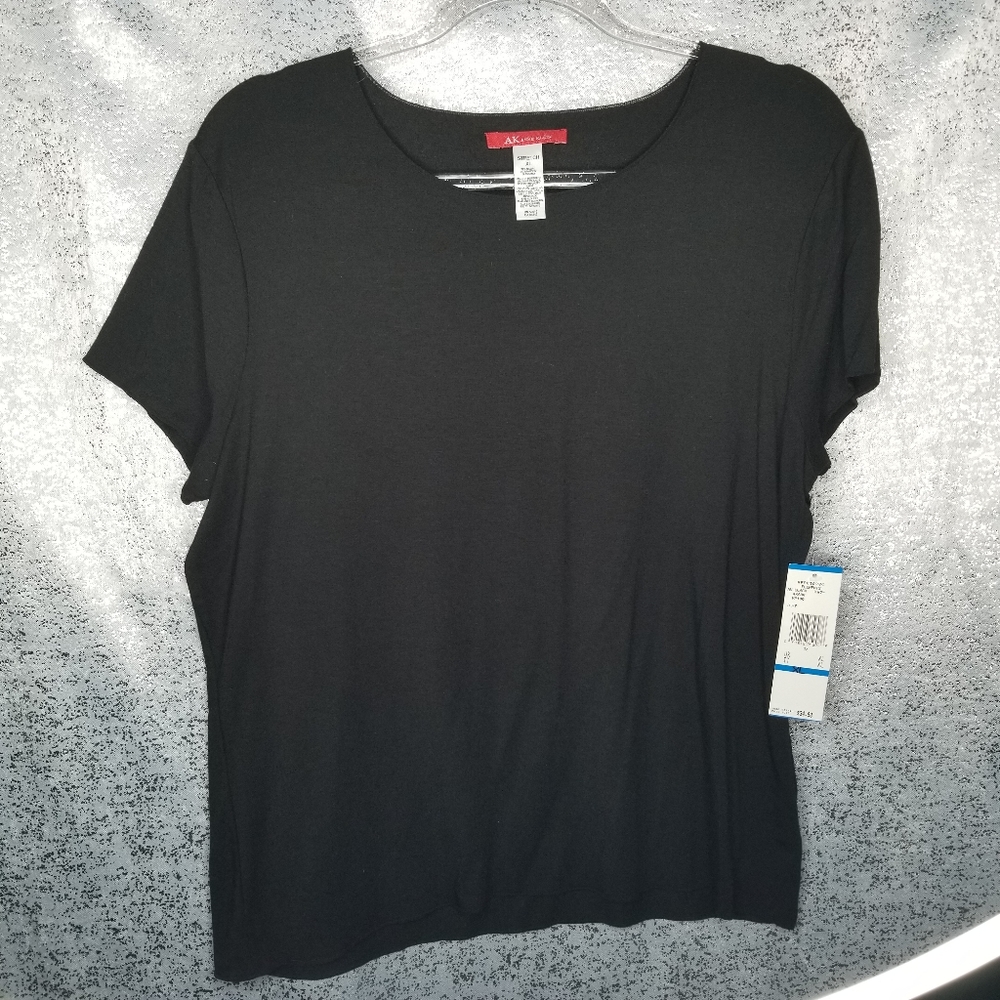 ❤ NEW NWT Women's Black Anne Klein Blouse Size XL